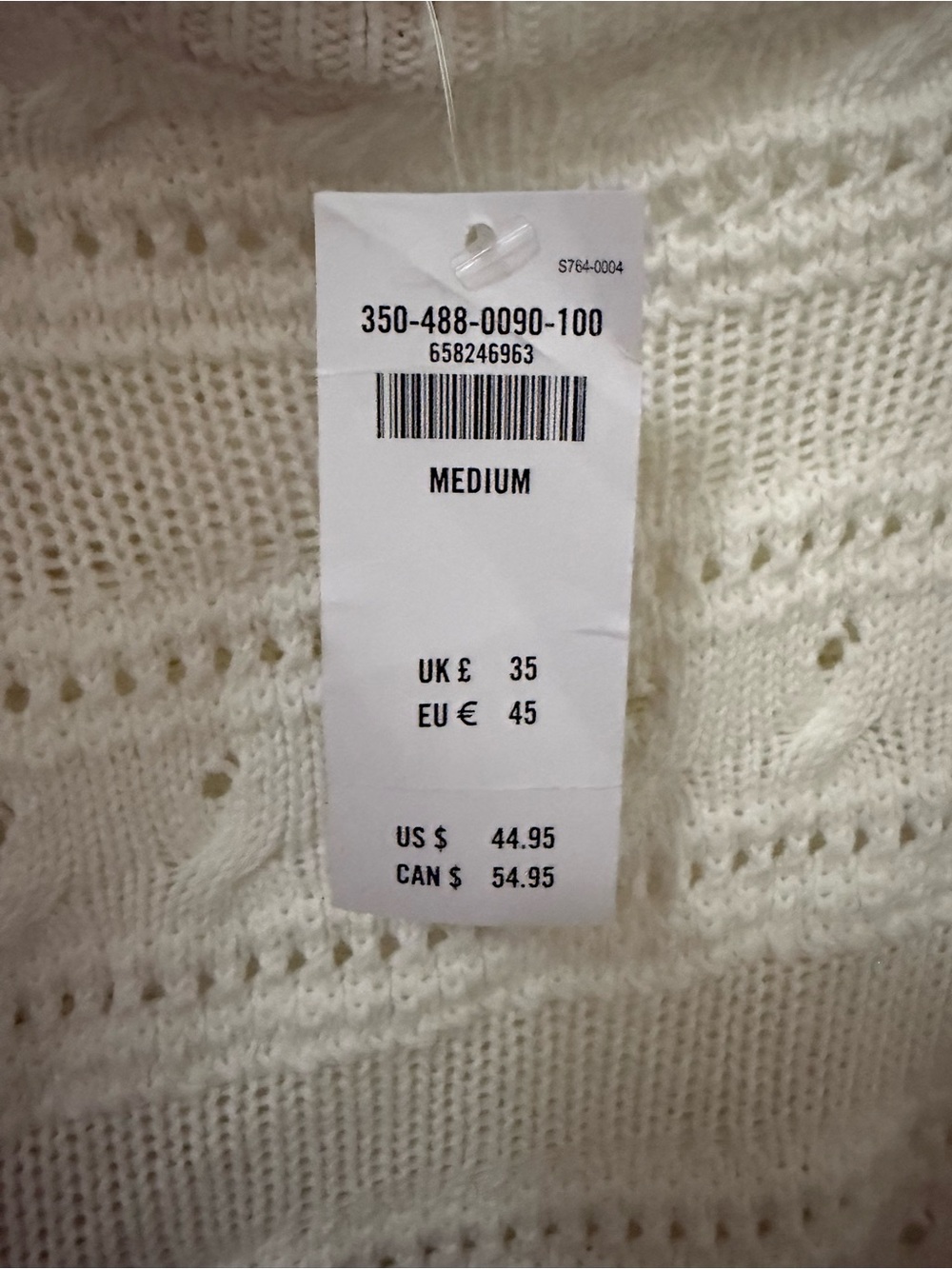 NWT Hollister White Crochet Crop Sweater - Picture 6 of 8
